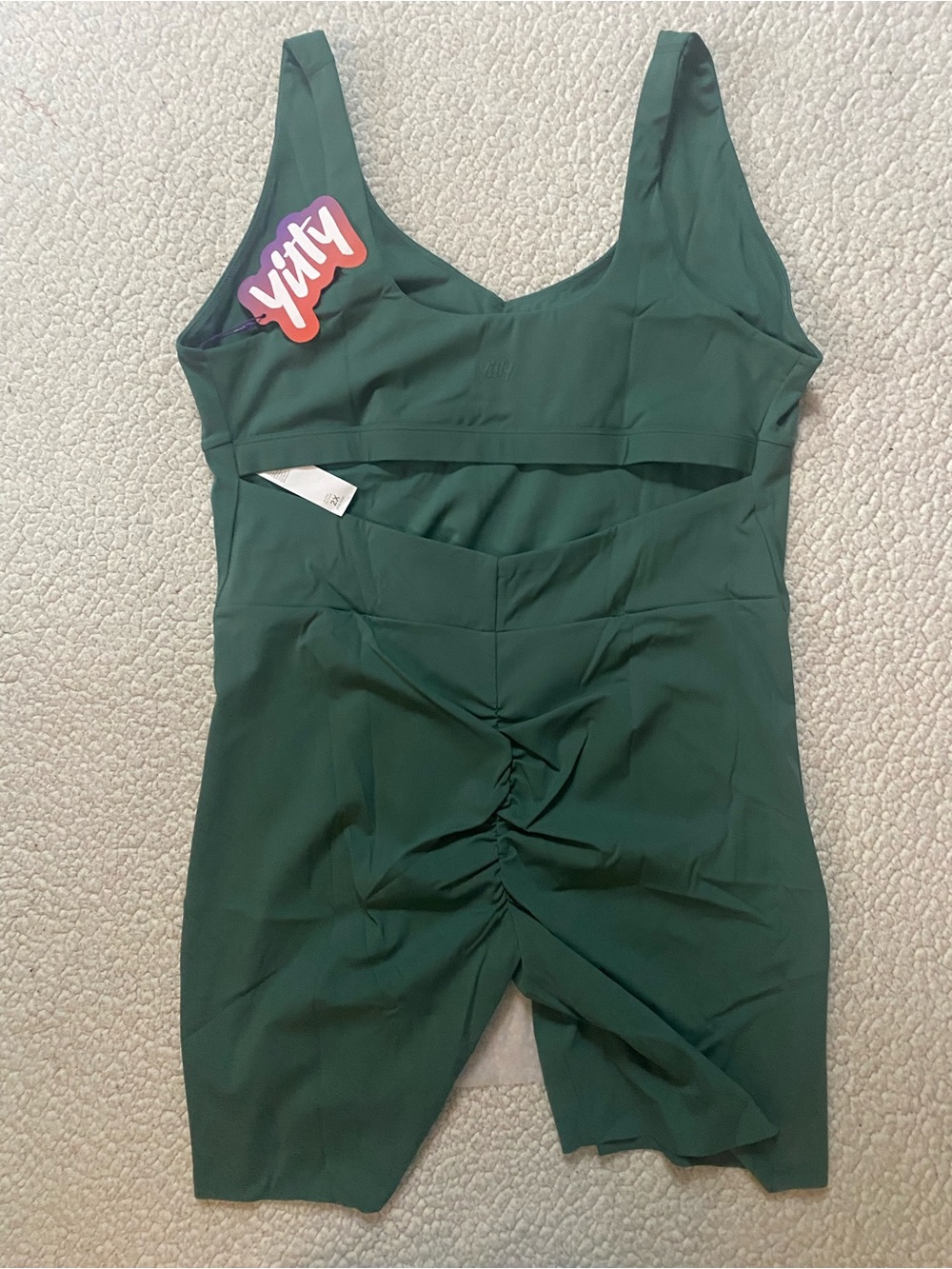 Fabletics Go Getta’ Green Jumpsuit Romper - Picture 2 of 6